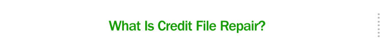 What Is Credit File Repair?